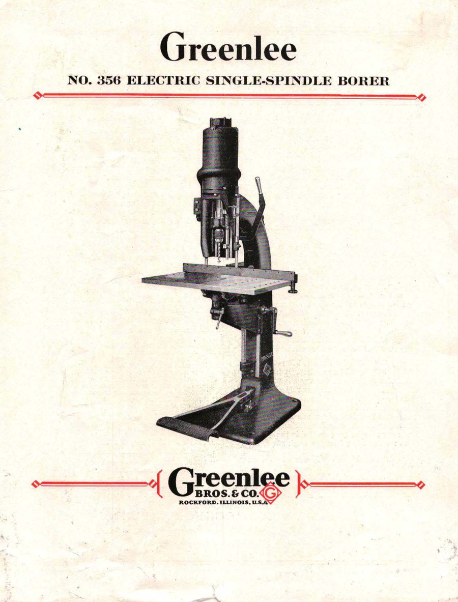 No. 356 Electric Borer bulletin (1948)