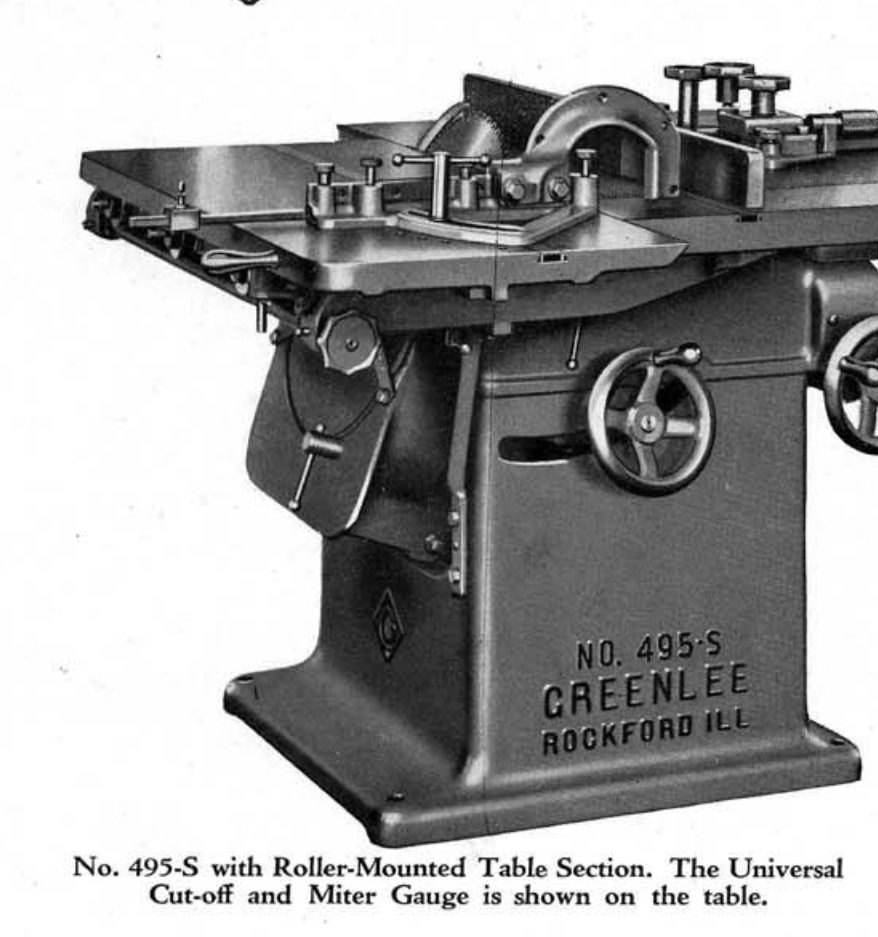Roller-mounted table section (1939)